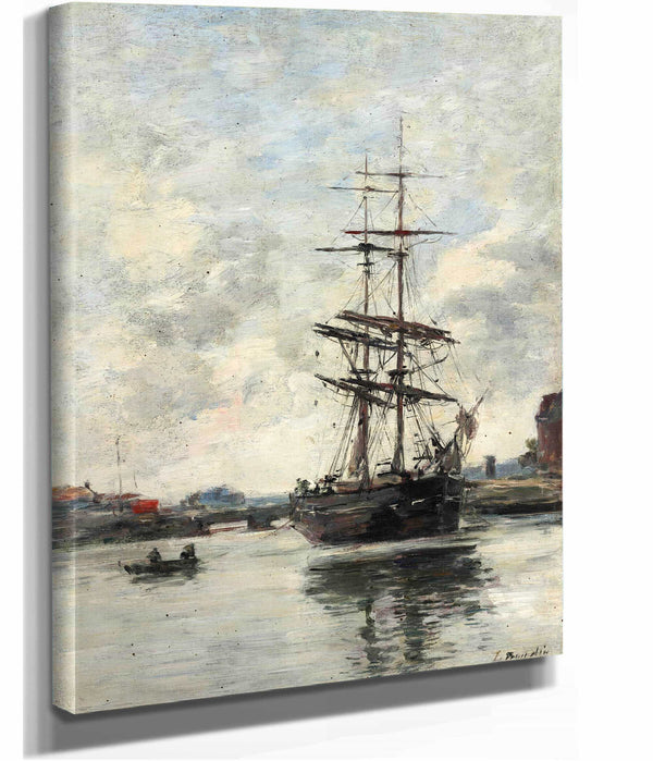 Ship On The Touques by Eugene Boudin