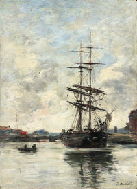 Ship On The Touques by Eugene Boudin