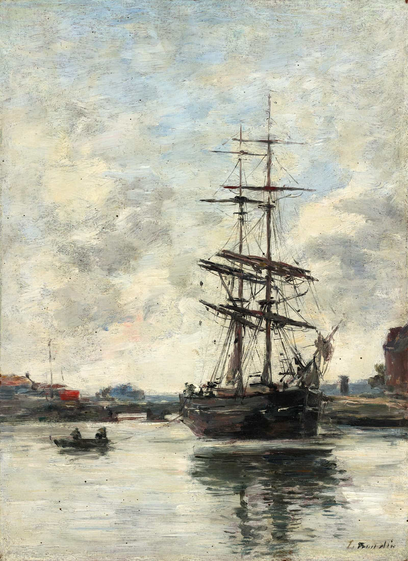 Ship On The Touques by Eugene Boudin