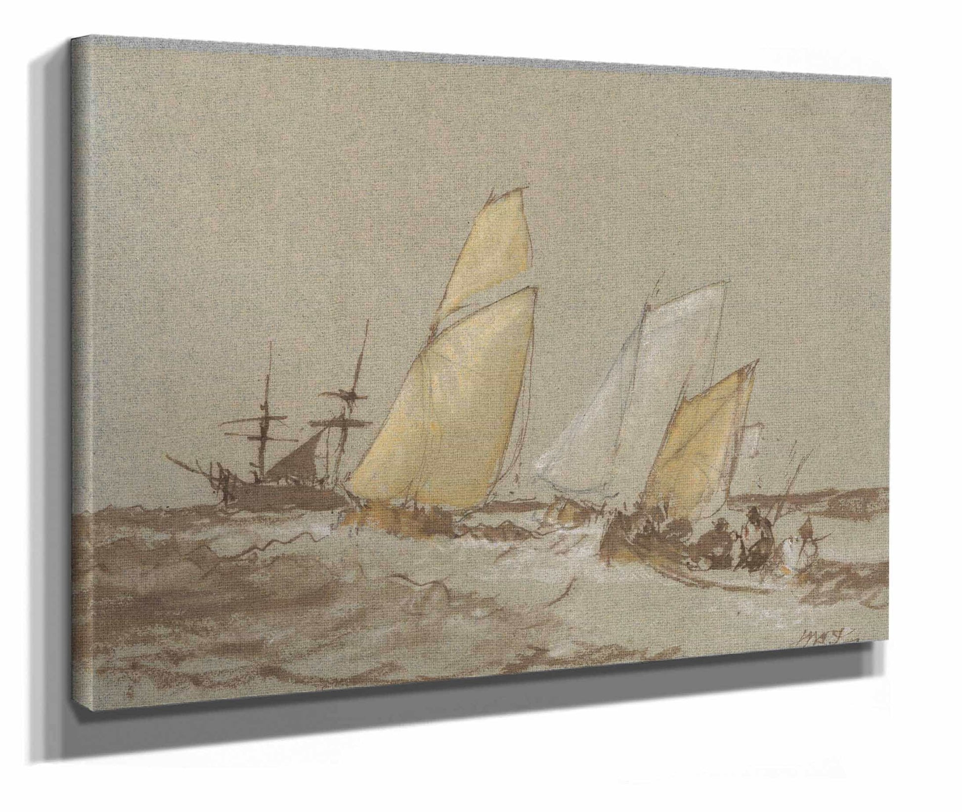 Shipping Between And by Joseph Mallord William Turner