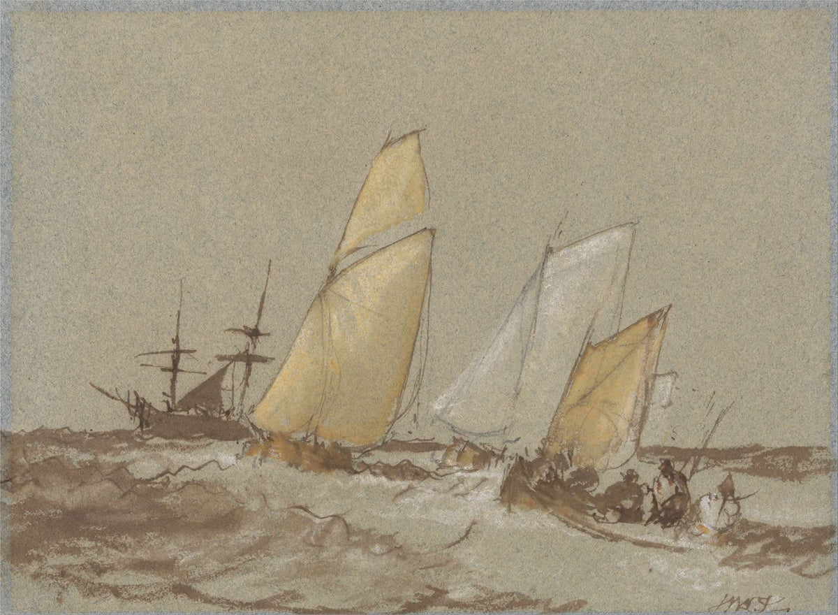 Shipping Between And by Joseph Mallord William Turner