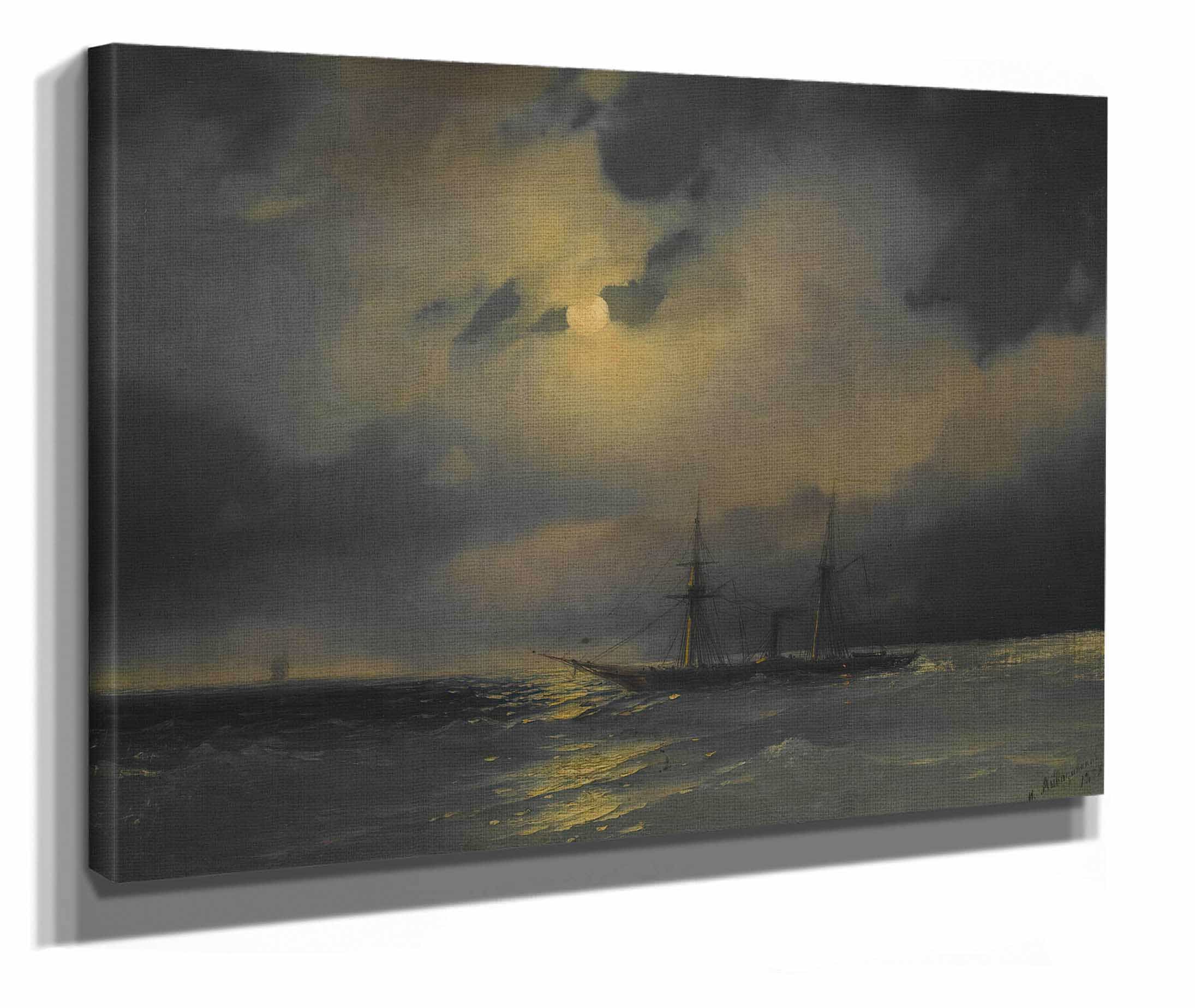 Shipping In Moonlight by Ivan Konstantinovich Aivazovsky