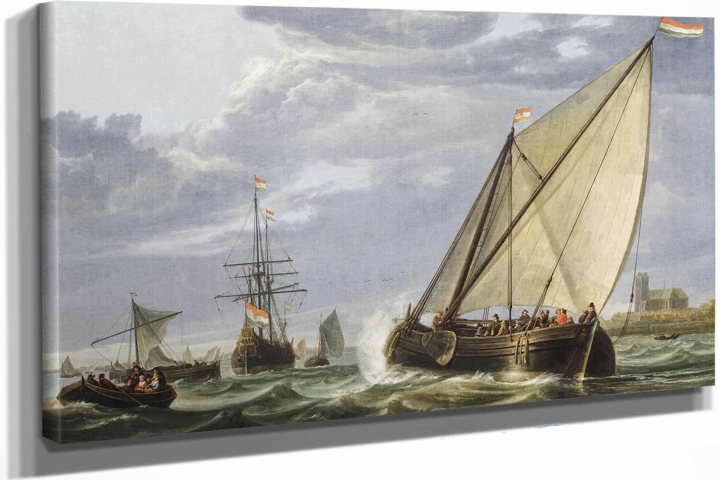 Shipping On The Maas Dordrecht Early S By Aelbert Cuyp