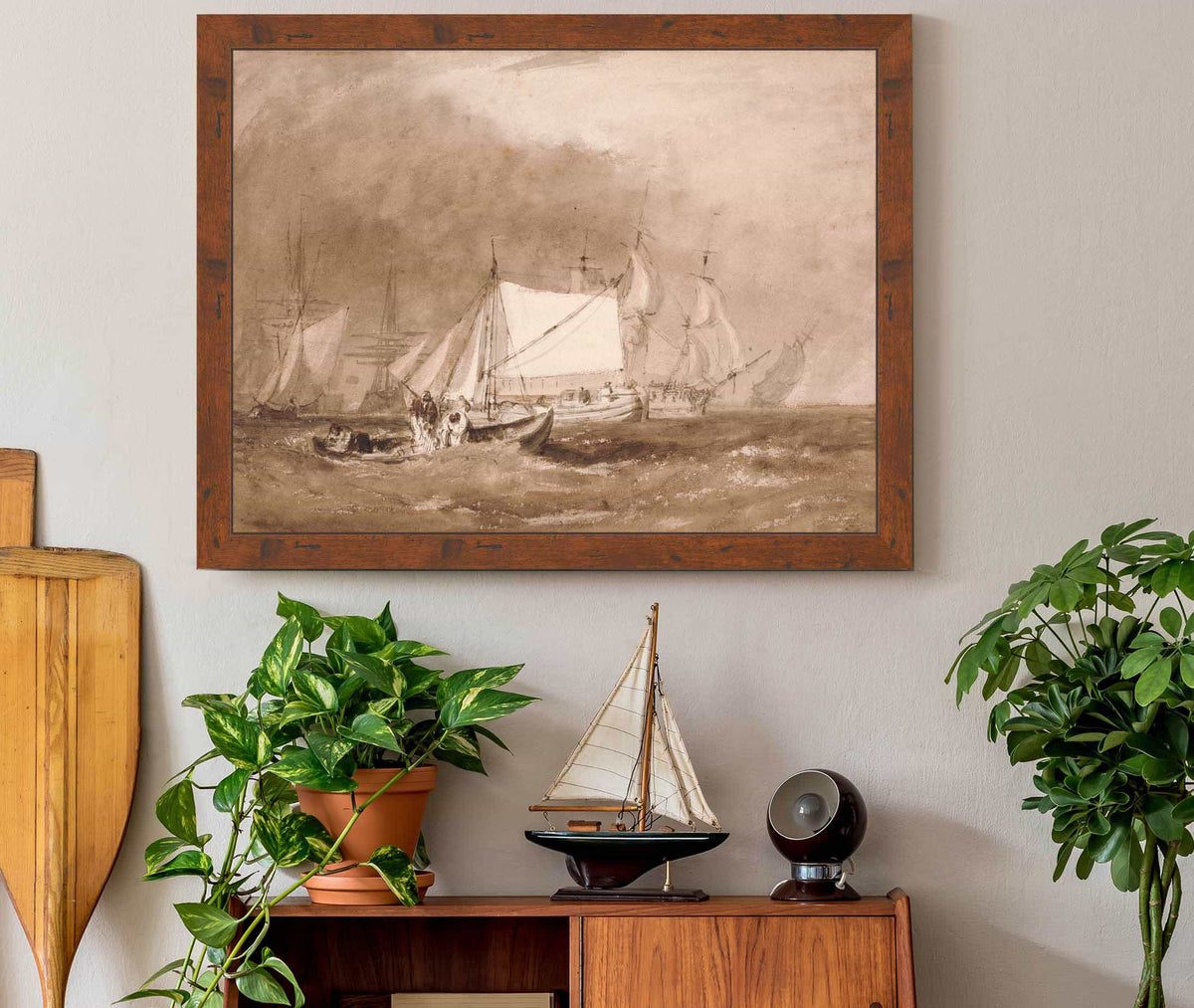 Shipping Scene With Fishermen Between And by Joseph Mallord William Turner