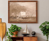 Shipping Scene With Fishermen Between And by Joseph Mallord William Turner