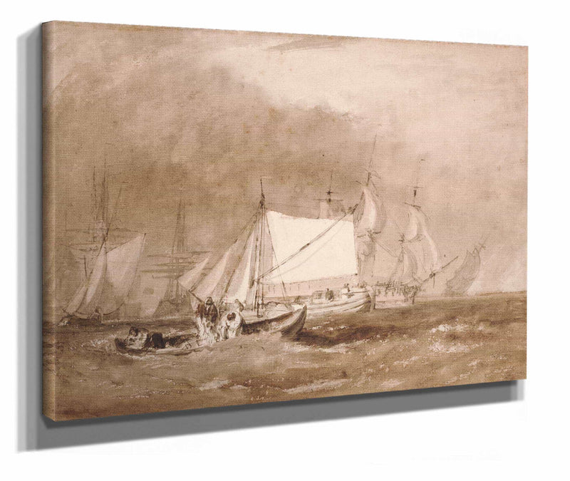 Shipping Scene With Fishermen Between And by Joseph Mallord William Turner