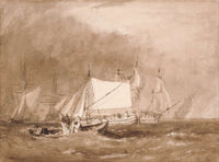 Shipping Scene With Fishermen Between And by Joseph Mallord William Turner