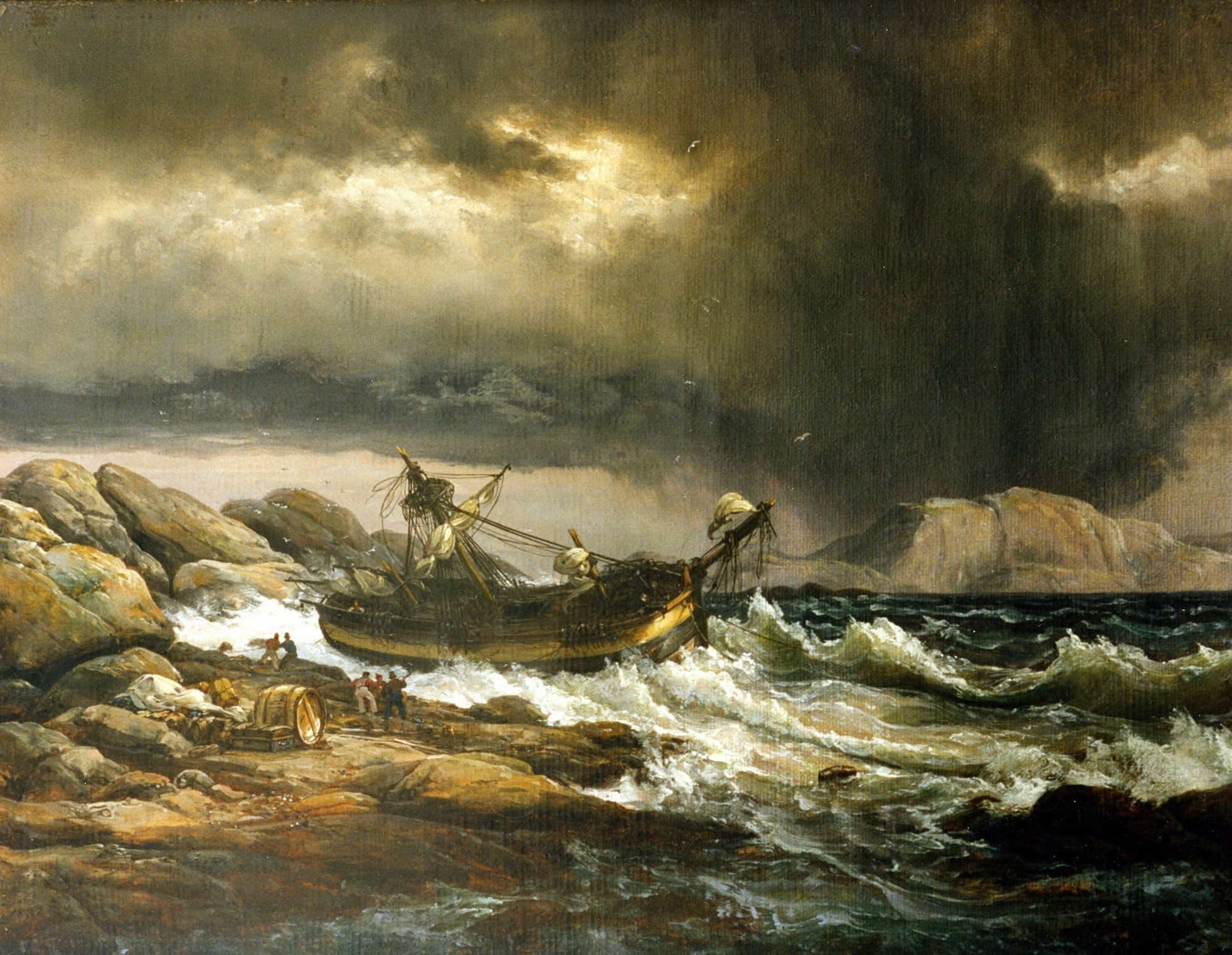 Shipwrech by Johan Christian Dahl