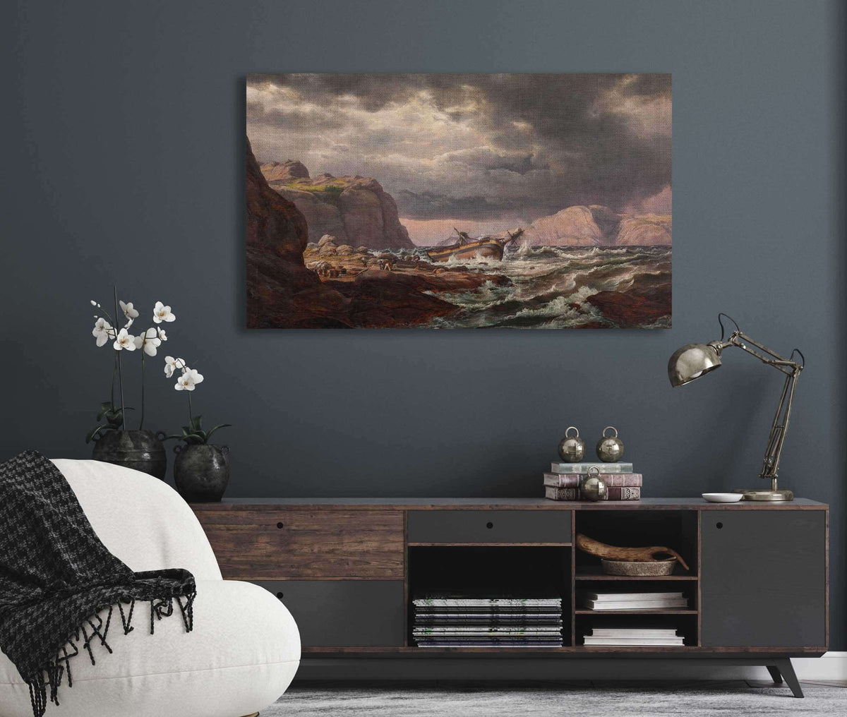 Shipwreck On The Coast Of Norway by Johan Christian Dahl