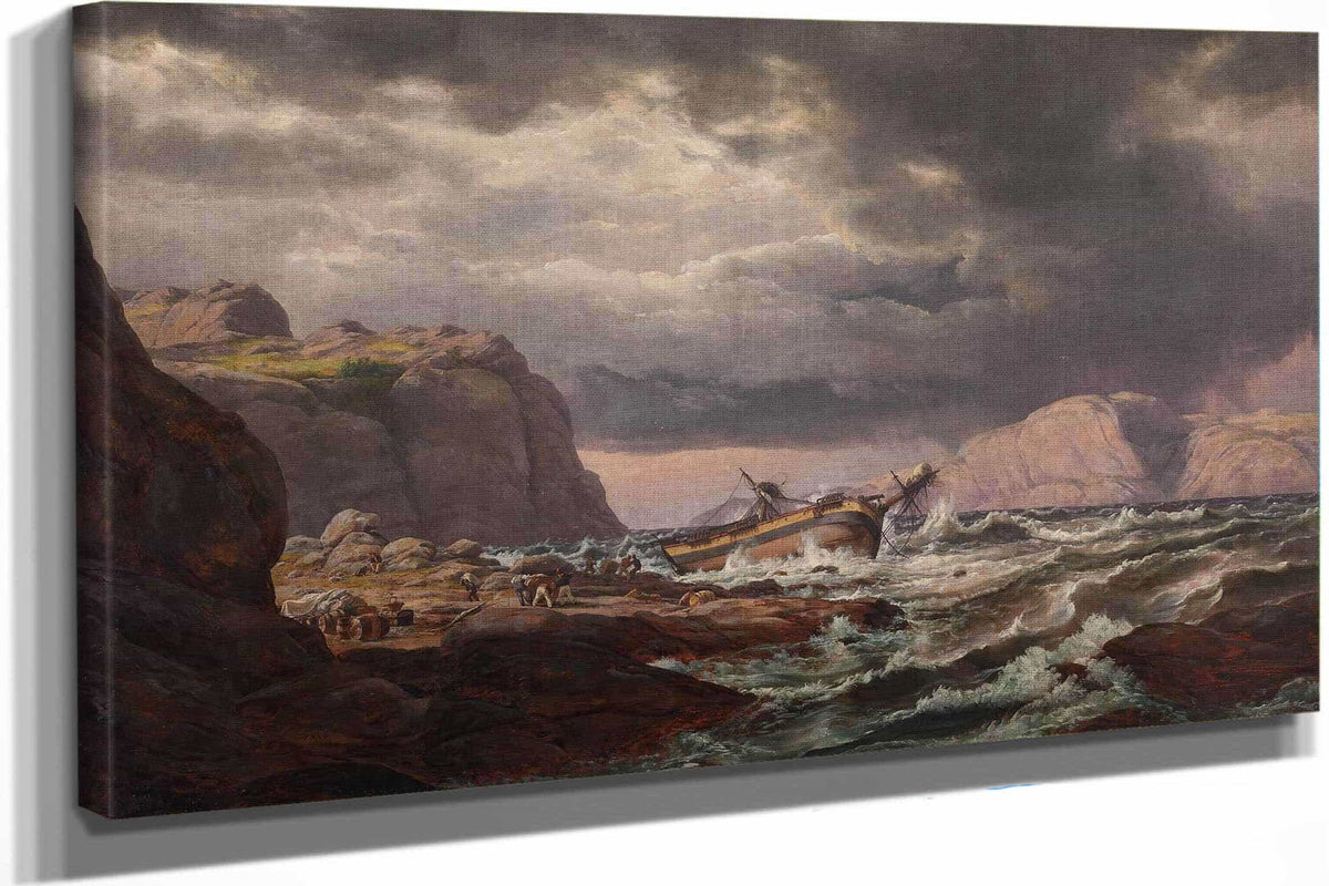 Shipwreck On The Coast Of Norway by Johan Christian Dahl