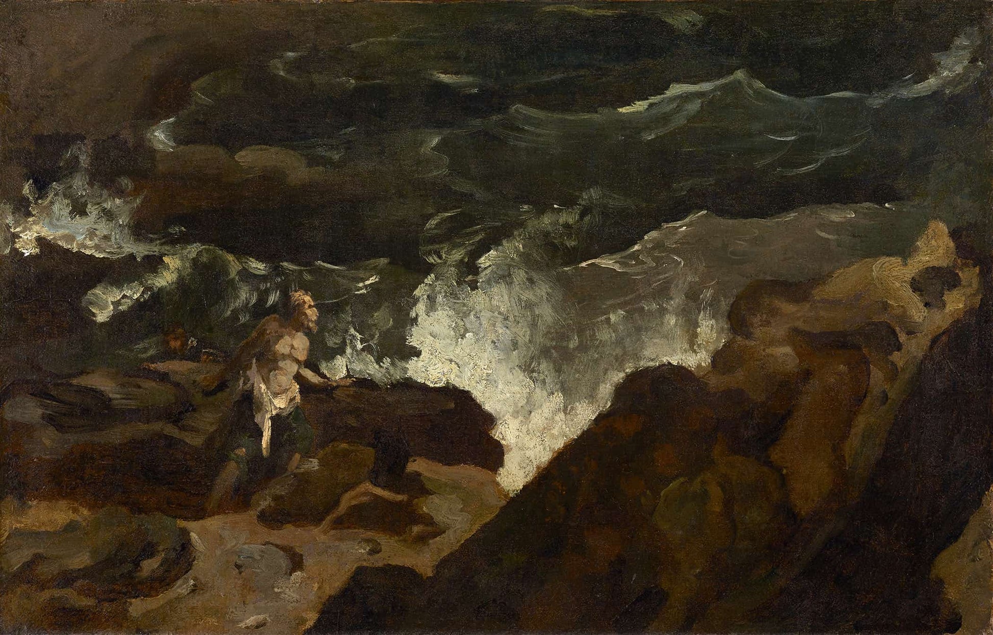 Shipwrecked On A Beach The Tempest   by Theodore Gericault