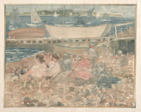 Shipyard Children Playing by Maurice Prendergast