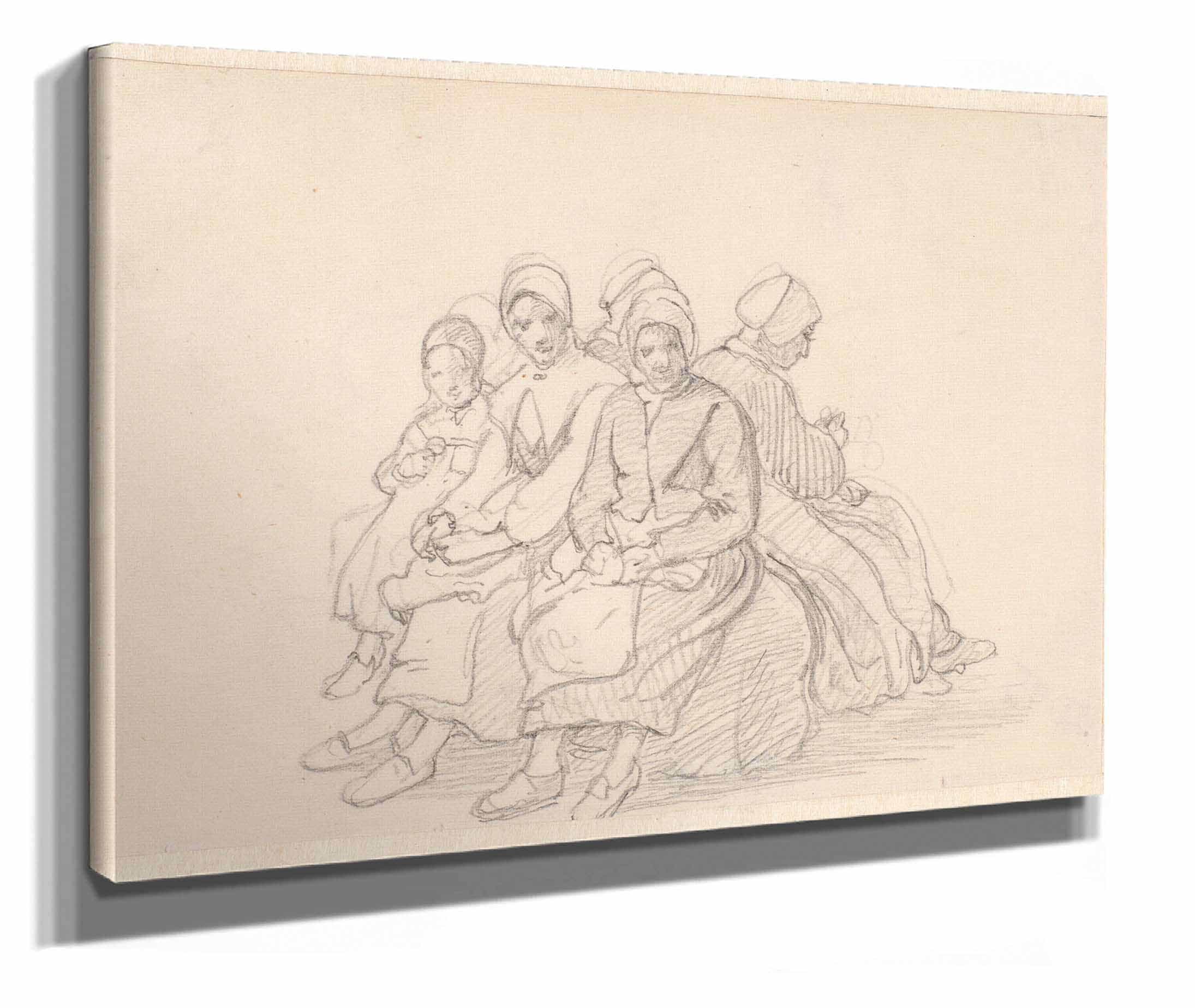 Siddende Svenske Bondekoner by Wilhelm Marstrand