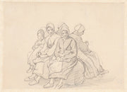 Siddende Svenske Bondekoner by Wilhelm Marstrand