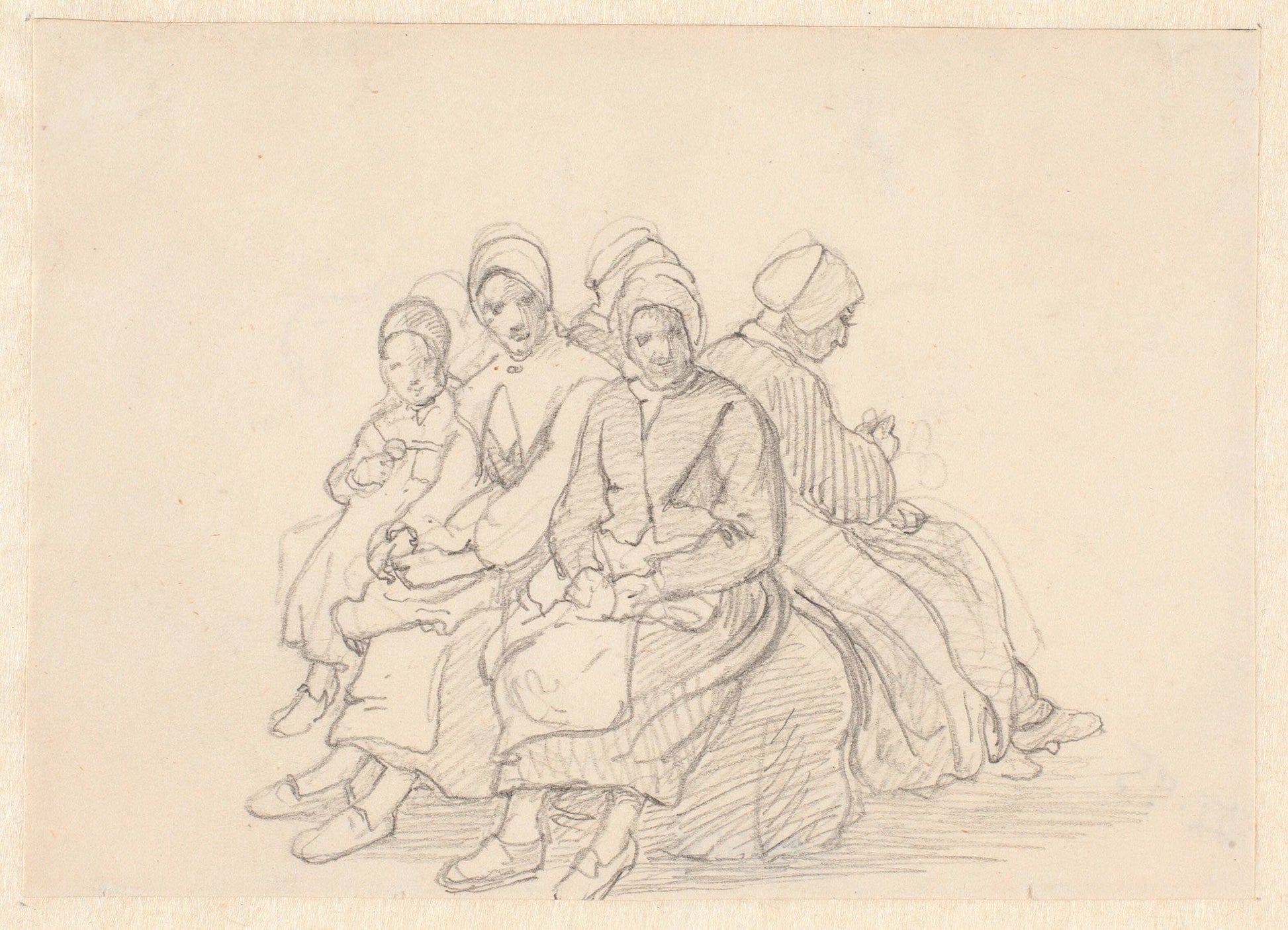 Siddende Svenske Bondekoner by Wilhelm Marstrand