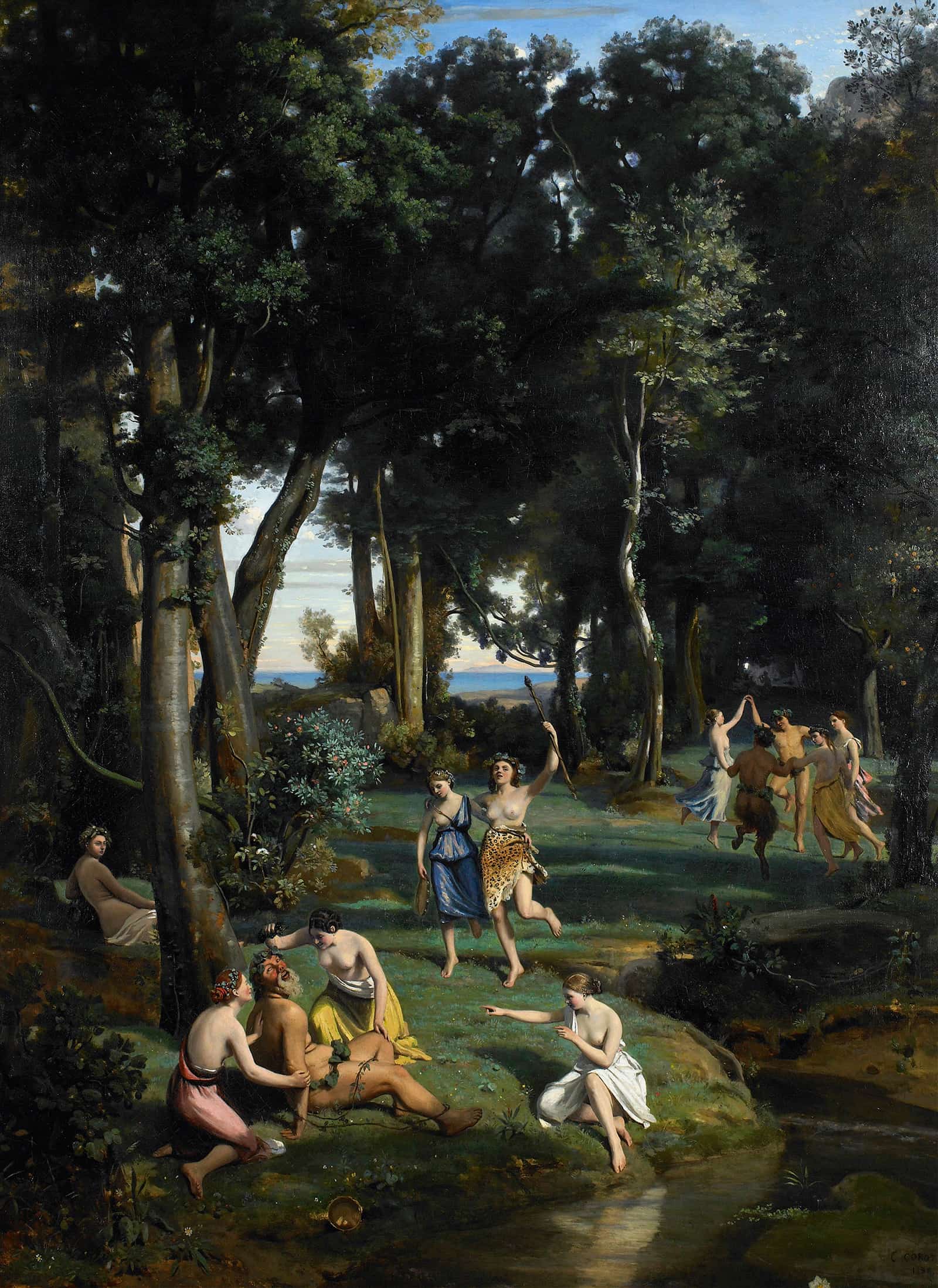 Silenus by Jean Baptiste Camille Corot