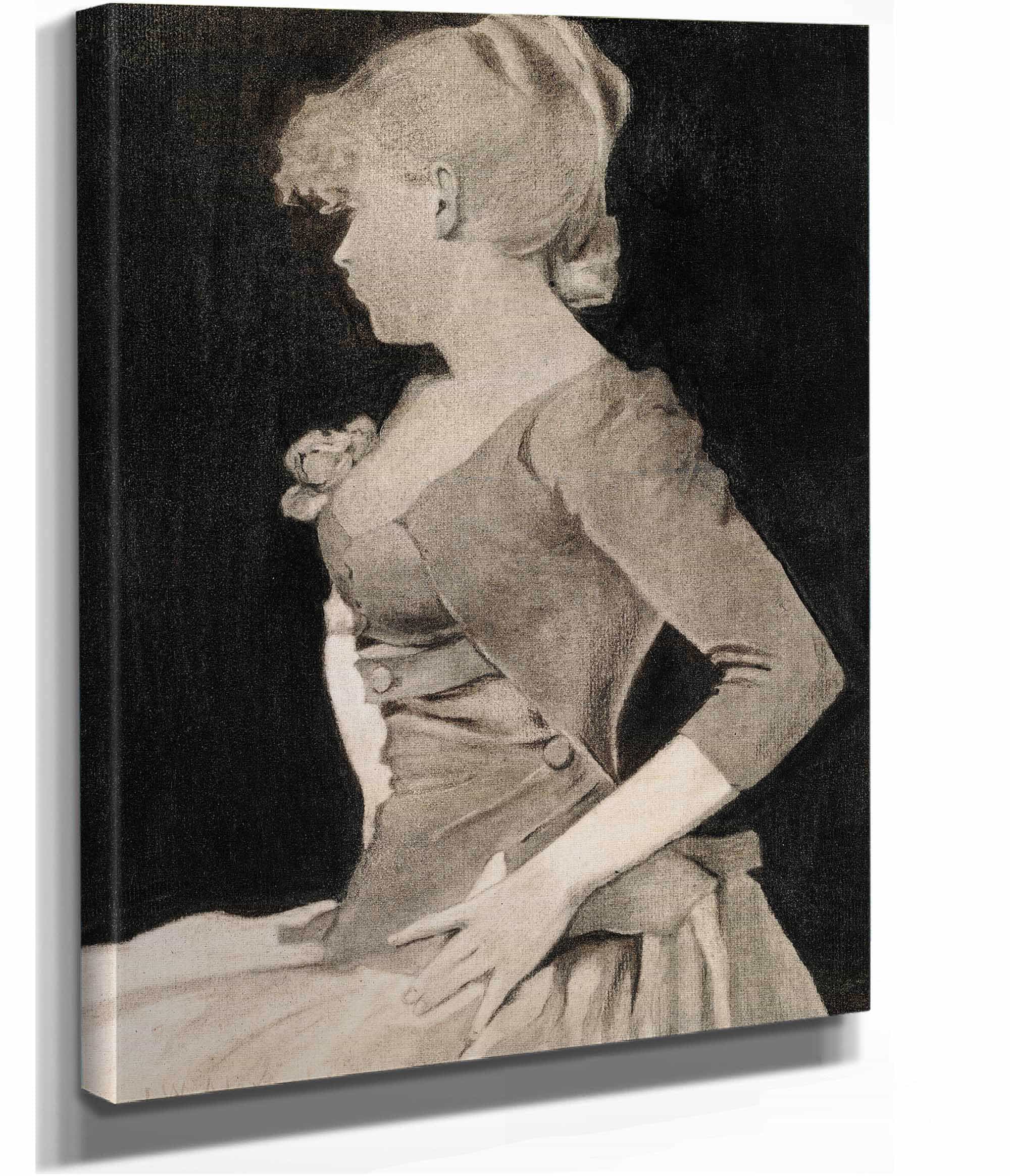 Silhouette Of A Young Girl by John White Alexander
