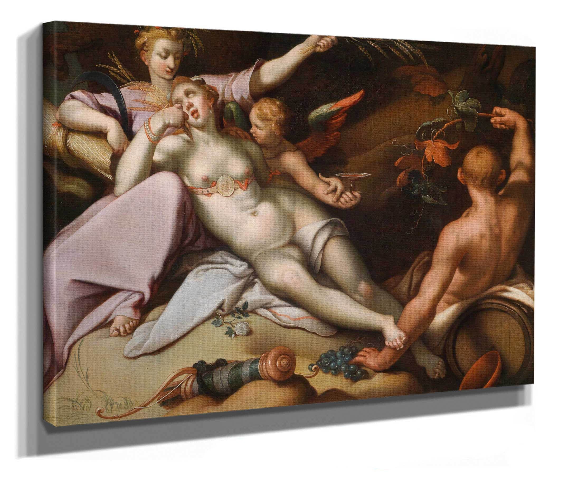 Sine Baccho Et Cenere Friget Venus by Abraham Bloemaert