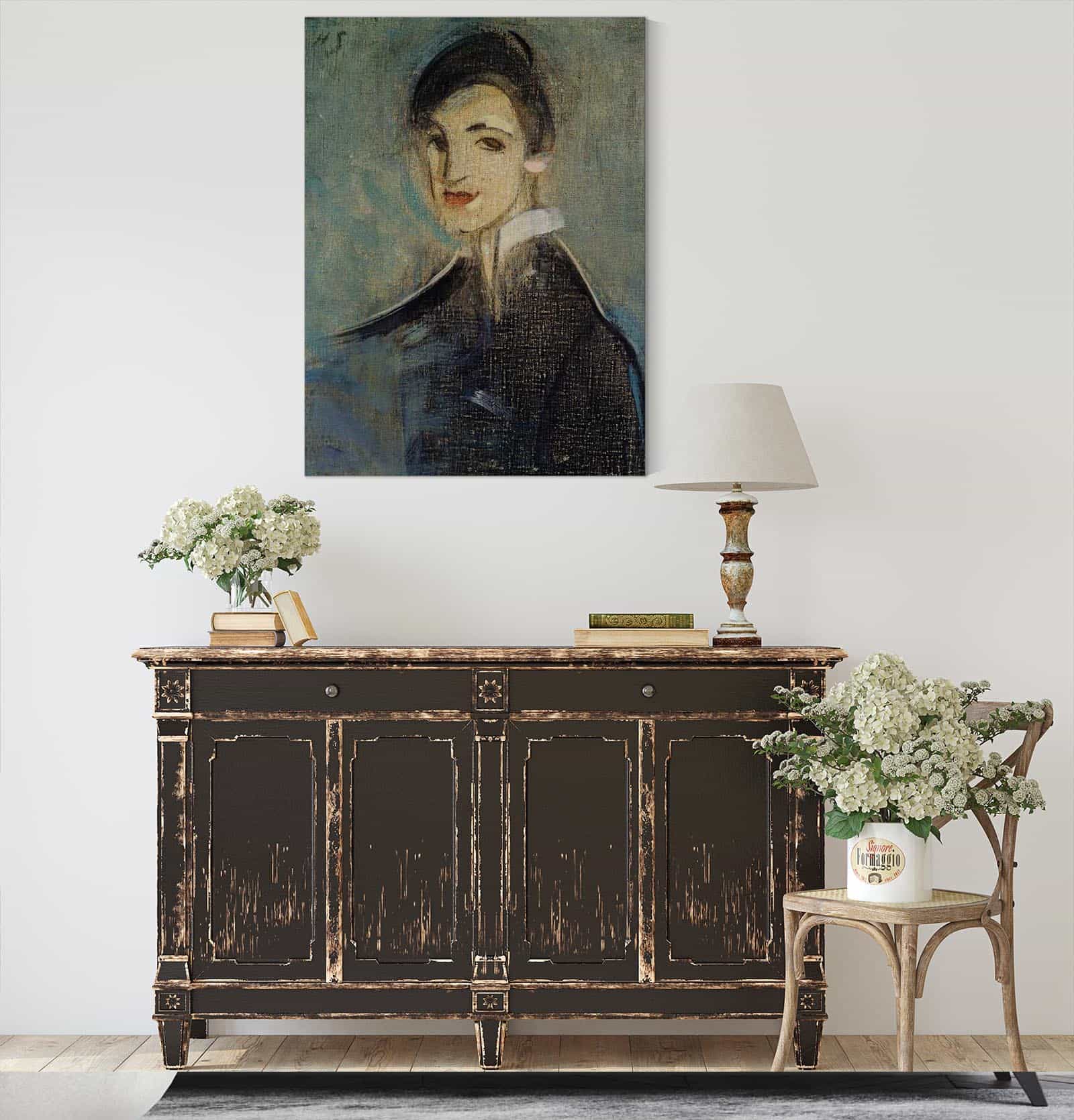 Singer In Black  by Helene Schjerfbeck