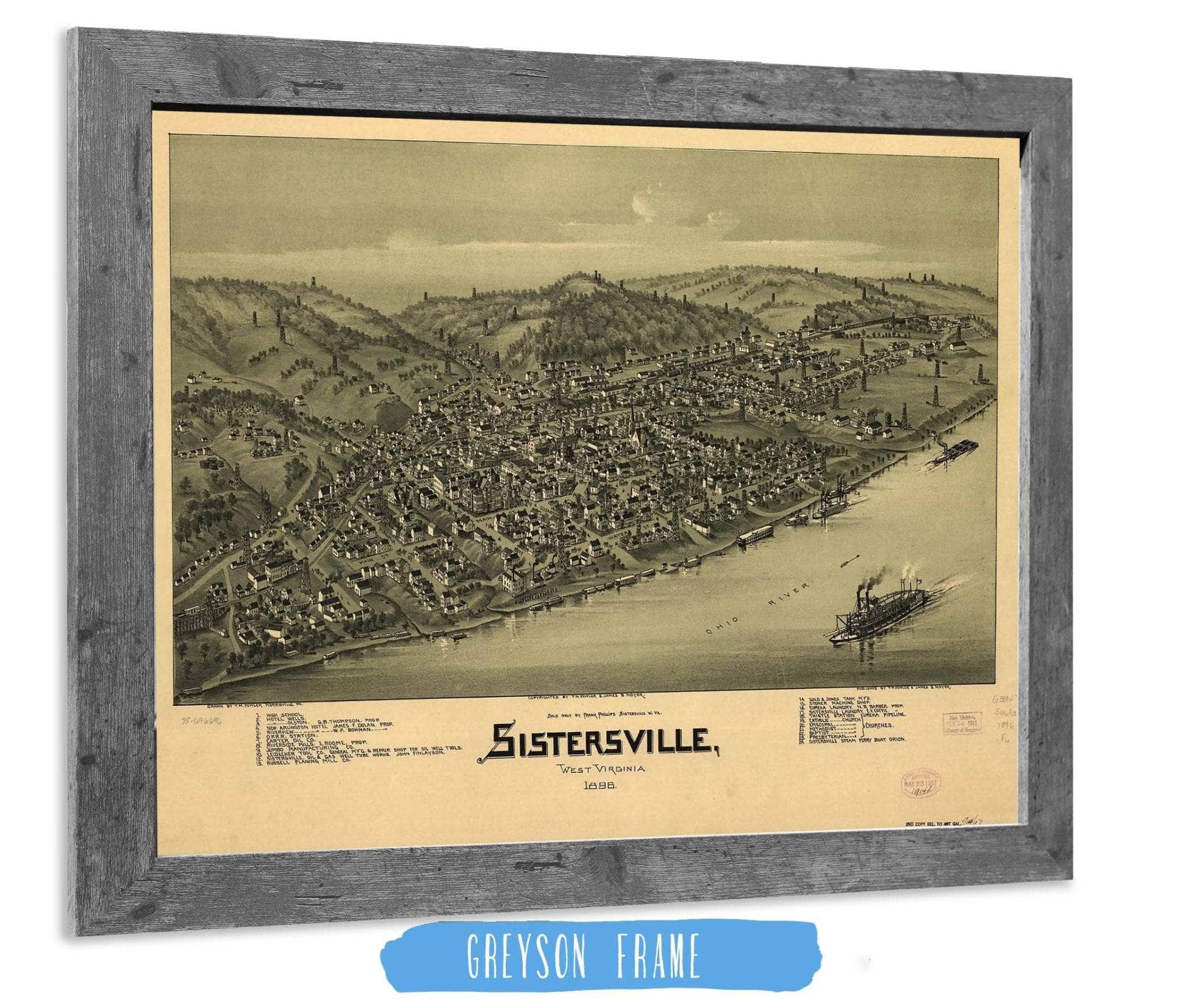 Sistersville West Virginia 1896 State of West Virginia