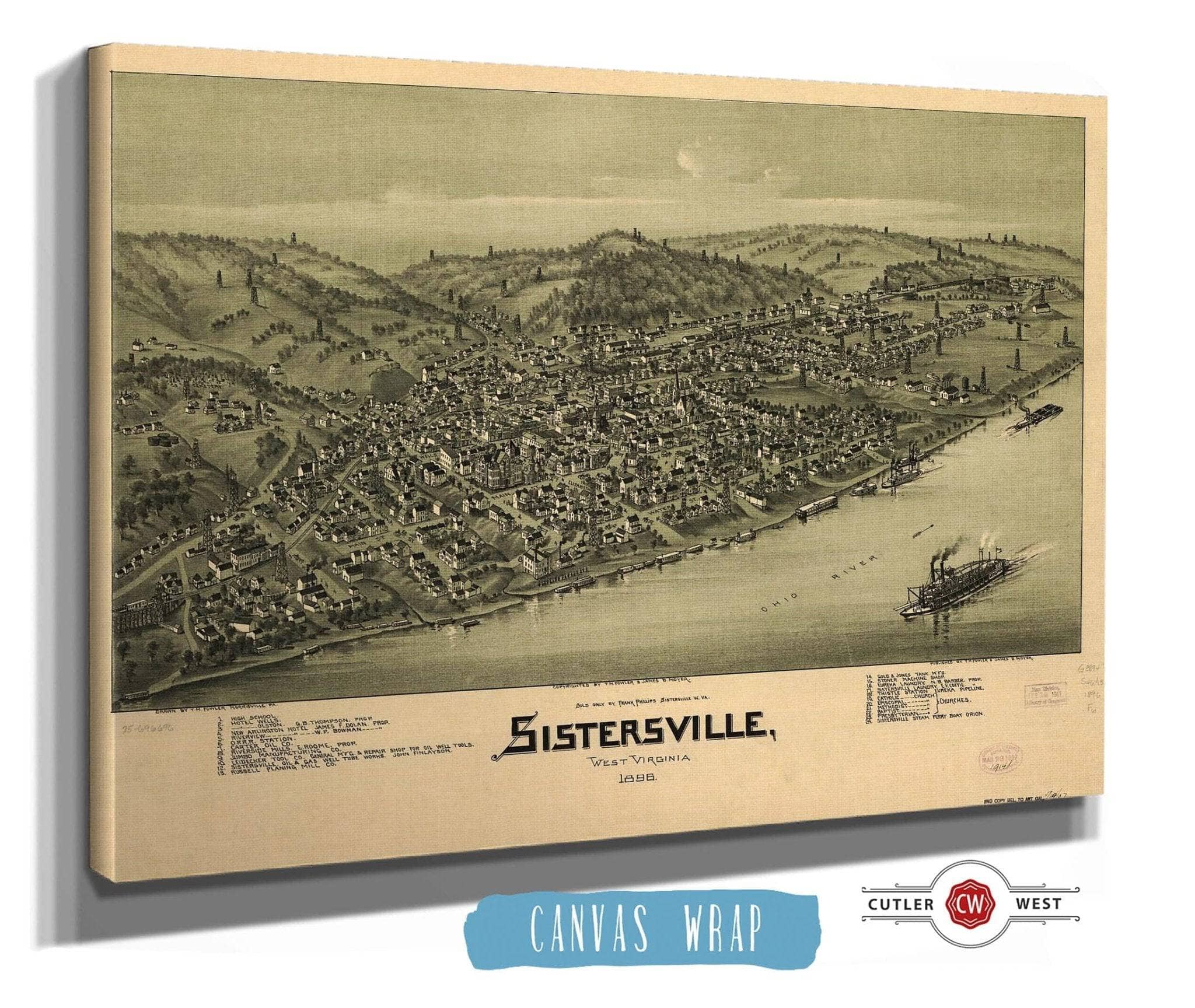 Sistersville West Virginia 1896 State of West Virginia