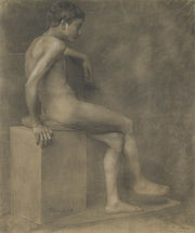 Sitting Boy by Jozef Hanula