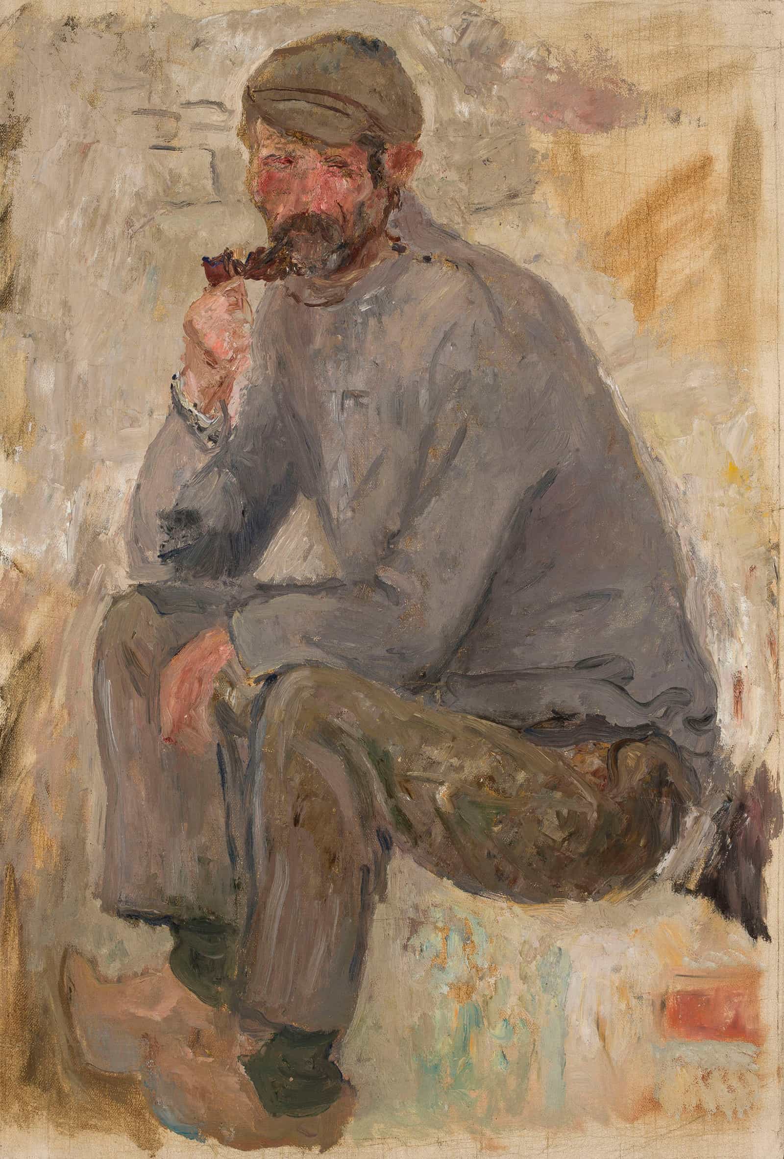Sitting Fisherman With A Pipe by Tadeusz Makowski