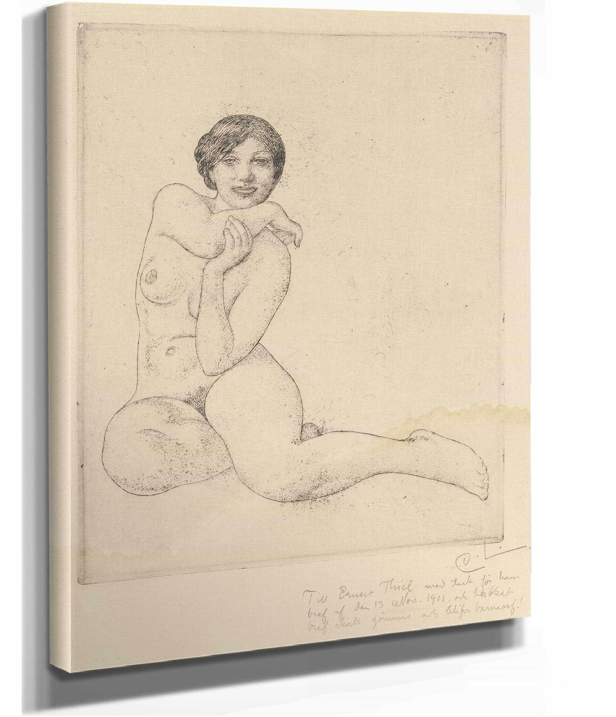Sitting Model by Carl Larsson