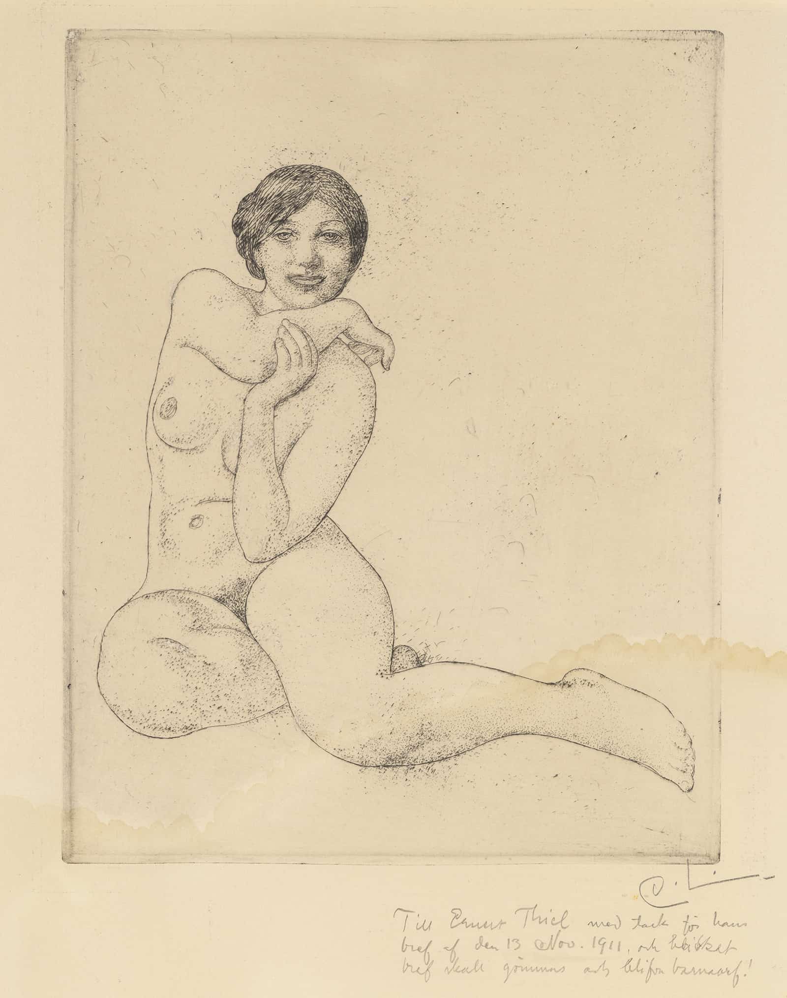Sitting Model by Carl Larsson