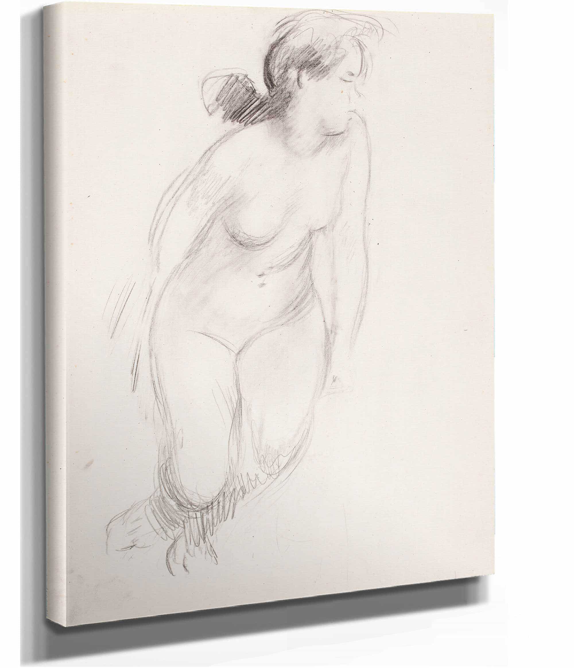Sitting Naked Woman  by Magnus Enckell