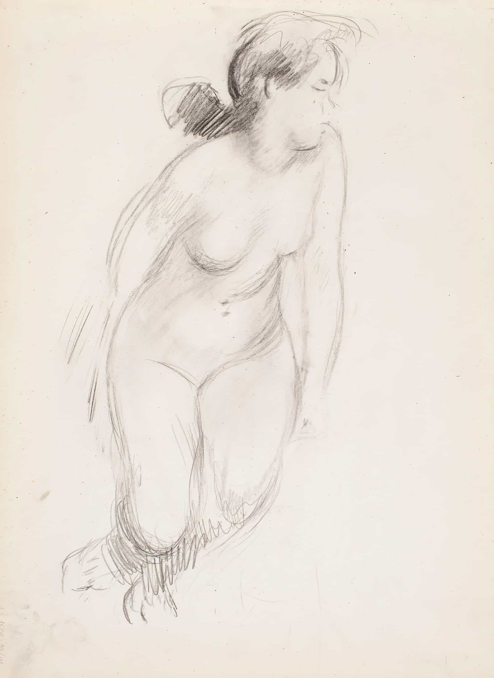 Sitting Naked Woman  by Magnus Enckell