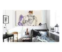 Sitzende Frau Mit Violetten Strumpfen Seated Woman In Violet Stockings by Egon Schiele