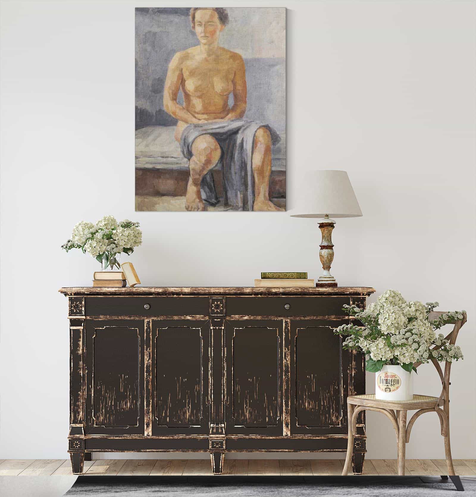 Sitzender Weiblicher Akt by Walther Gamerith