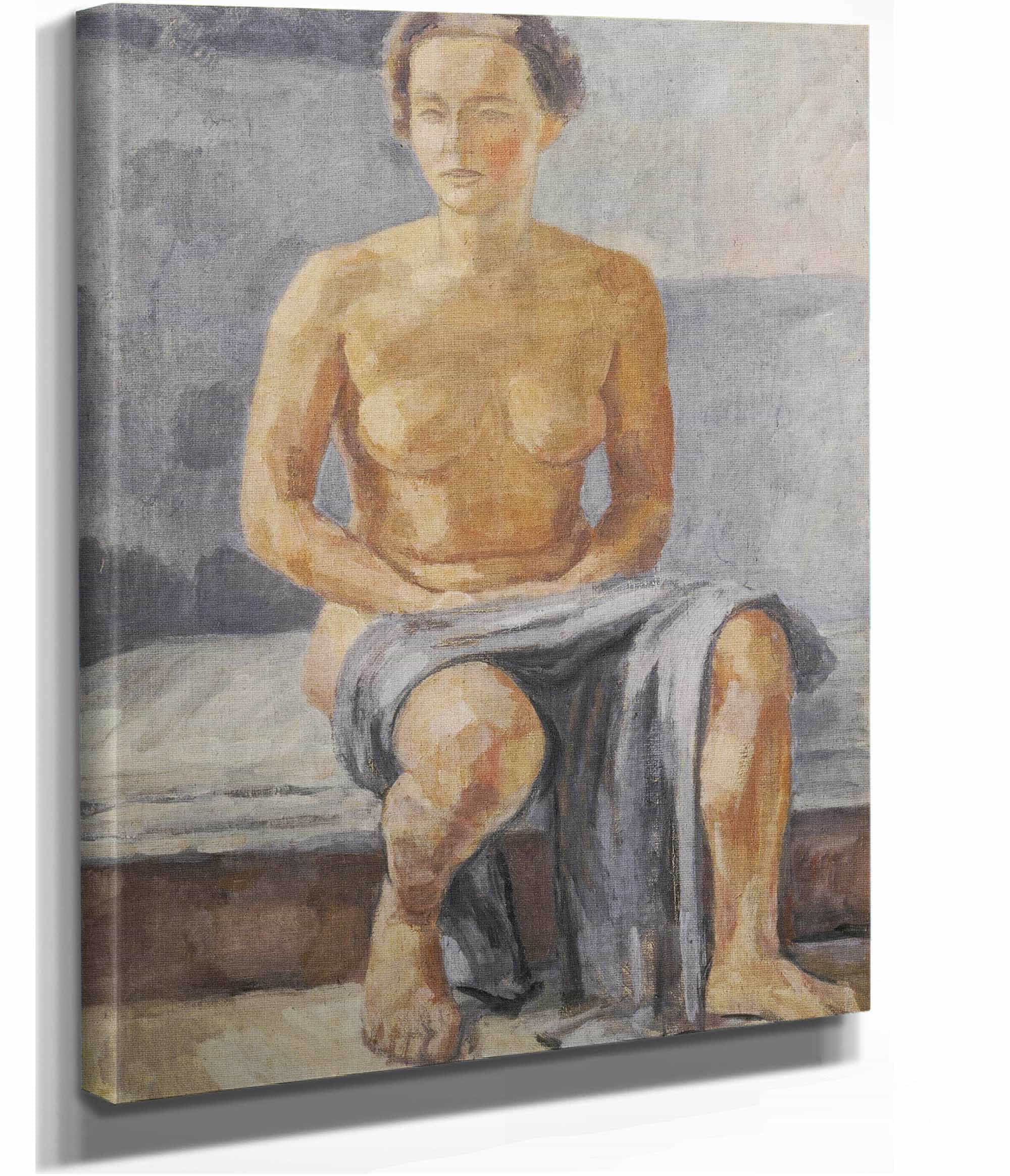 Sitzender Weiblicher Akt by Walther Gamerith