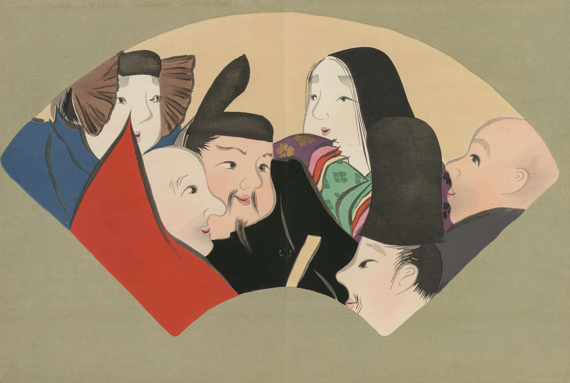 Six Poetic Immortals Rokkasen by Kamisaka Sekka