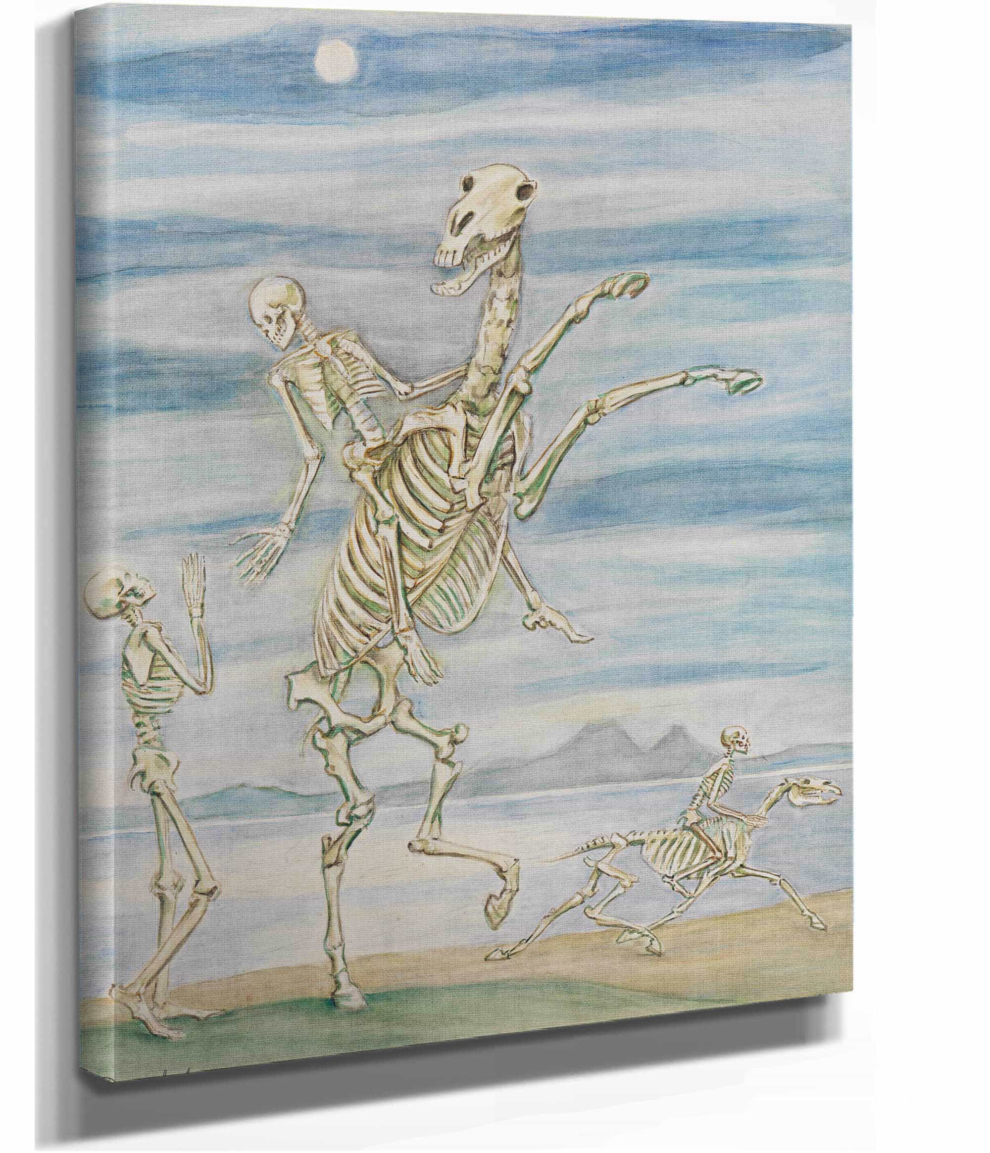 Skeleton On Horseback by Nils Dardel