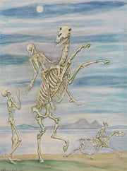 Skeleton On Horseback by Nils Dardel