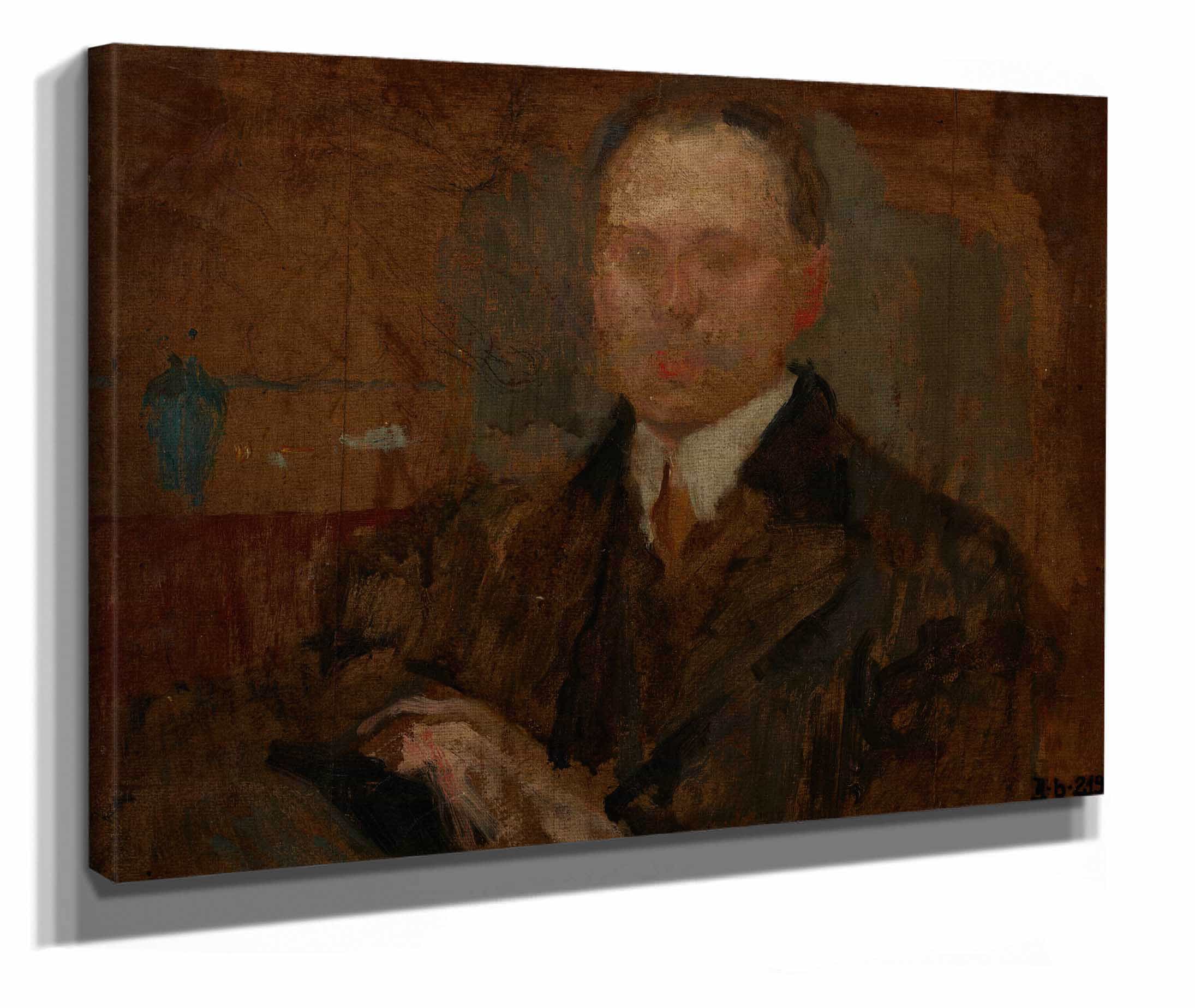 Sketch For A Male Portrait by Olga Boznanska