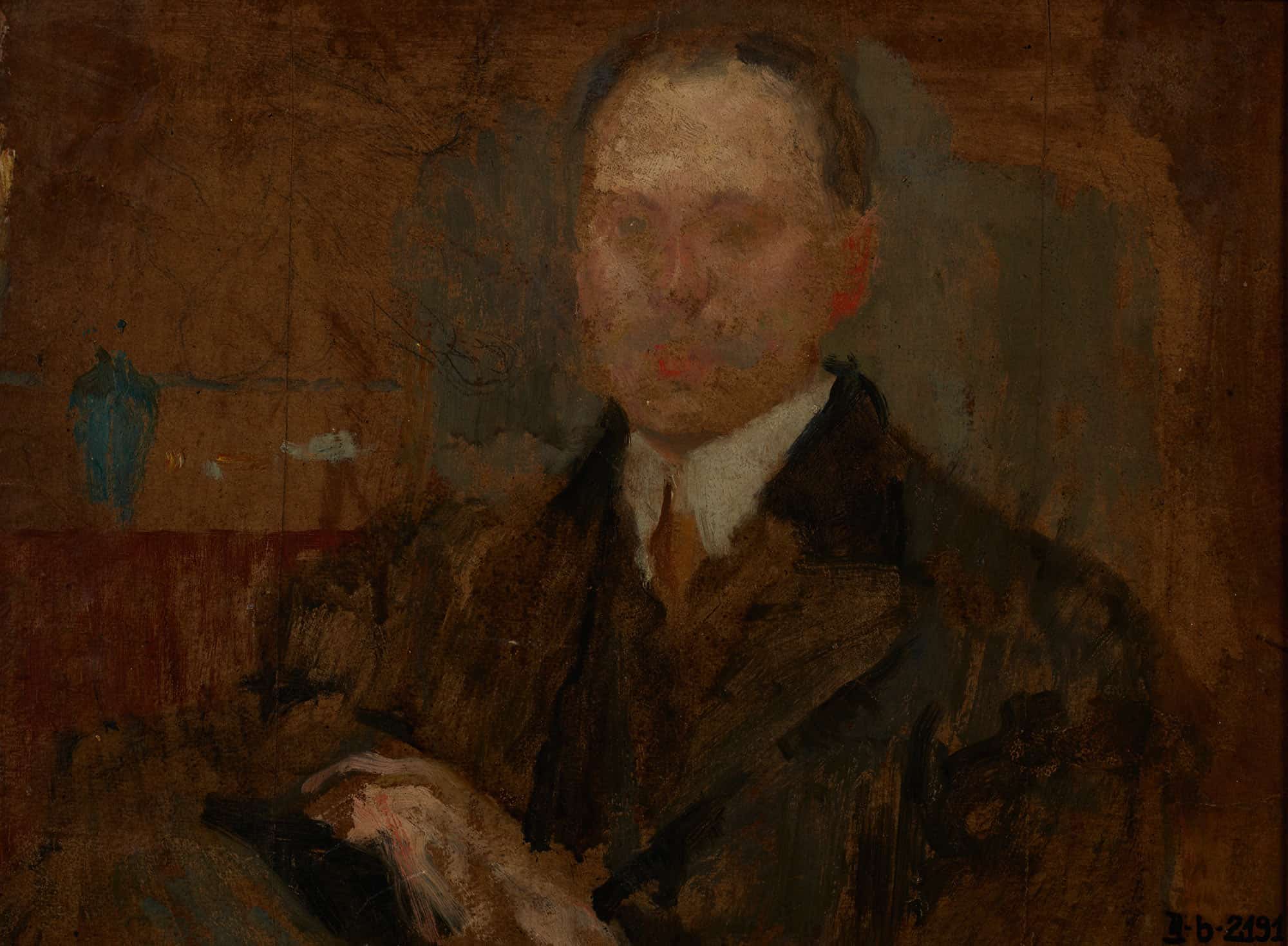 Sketch For A Male Portrait by Olga Boznanska