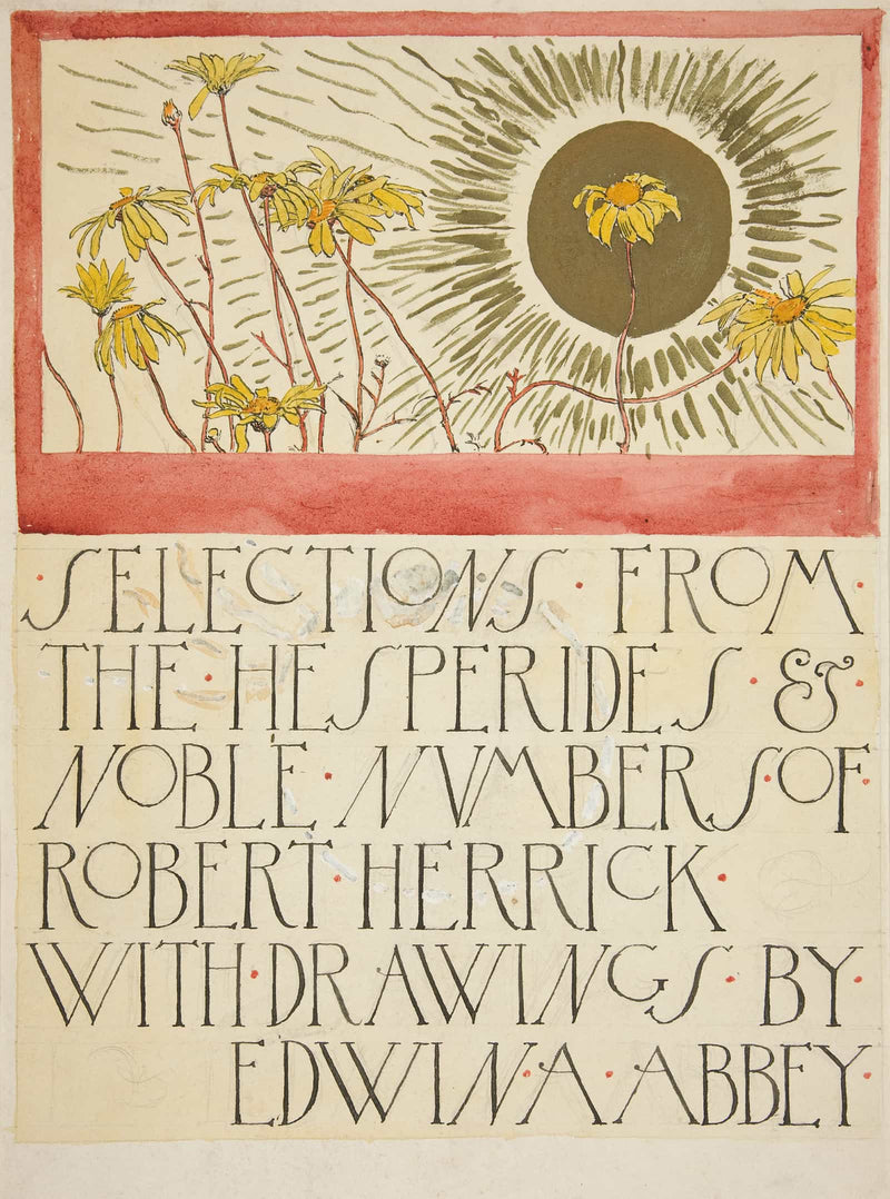 Sketch For An Illustration For Selections From The Poetry Of Robert Herrick by Edwin Austin Abbey