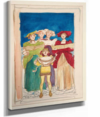 Sketch For Christmas Card by Edwin Austin Abbey