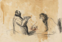 Sketch For In The Hospital Verso Fourth Quarter S Or First Third S by Jean Louis Forain