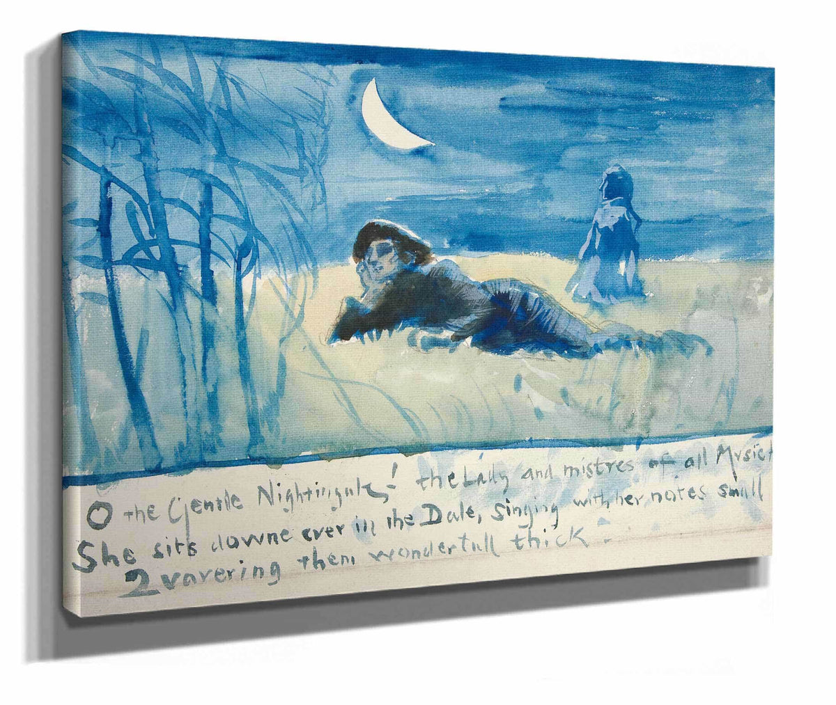 Sketch For O The Gentle Nightingale by Edwin Austin Abbey