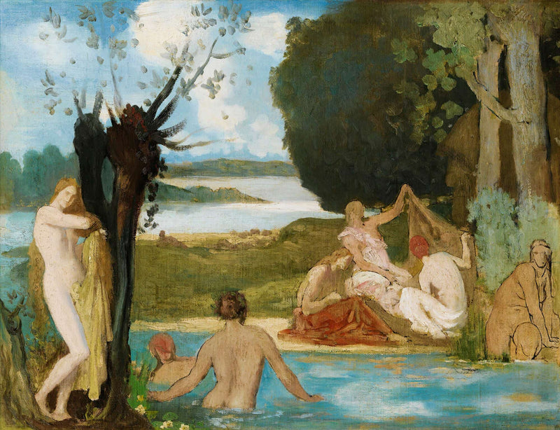 Sketch For Summer The Bath by Pierre Puvis De Chavannes