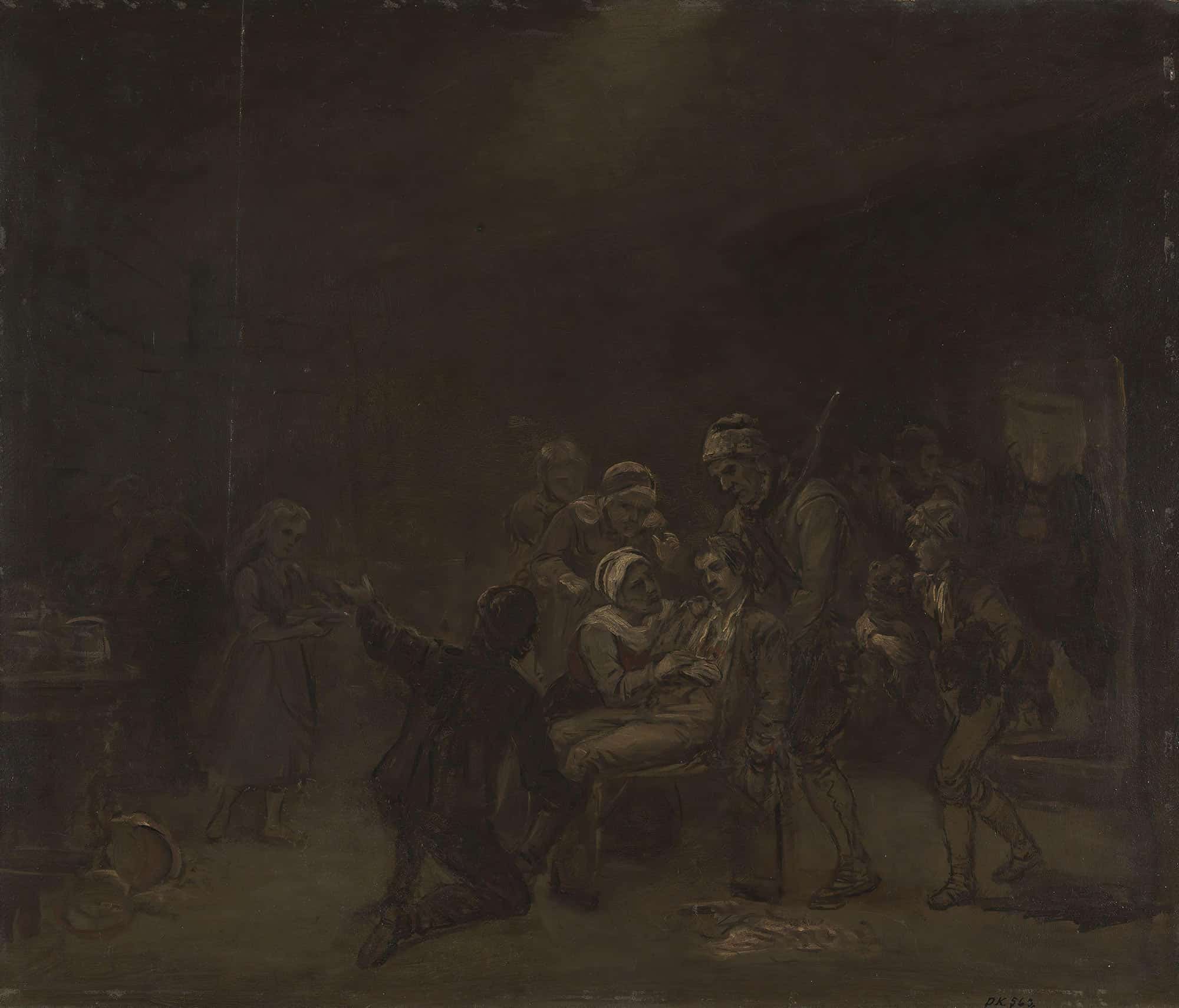 Sketch For The Return Of The Bear Hunter by Adolph Tidemand