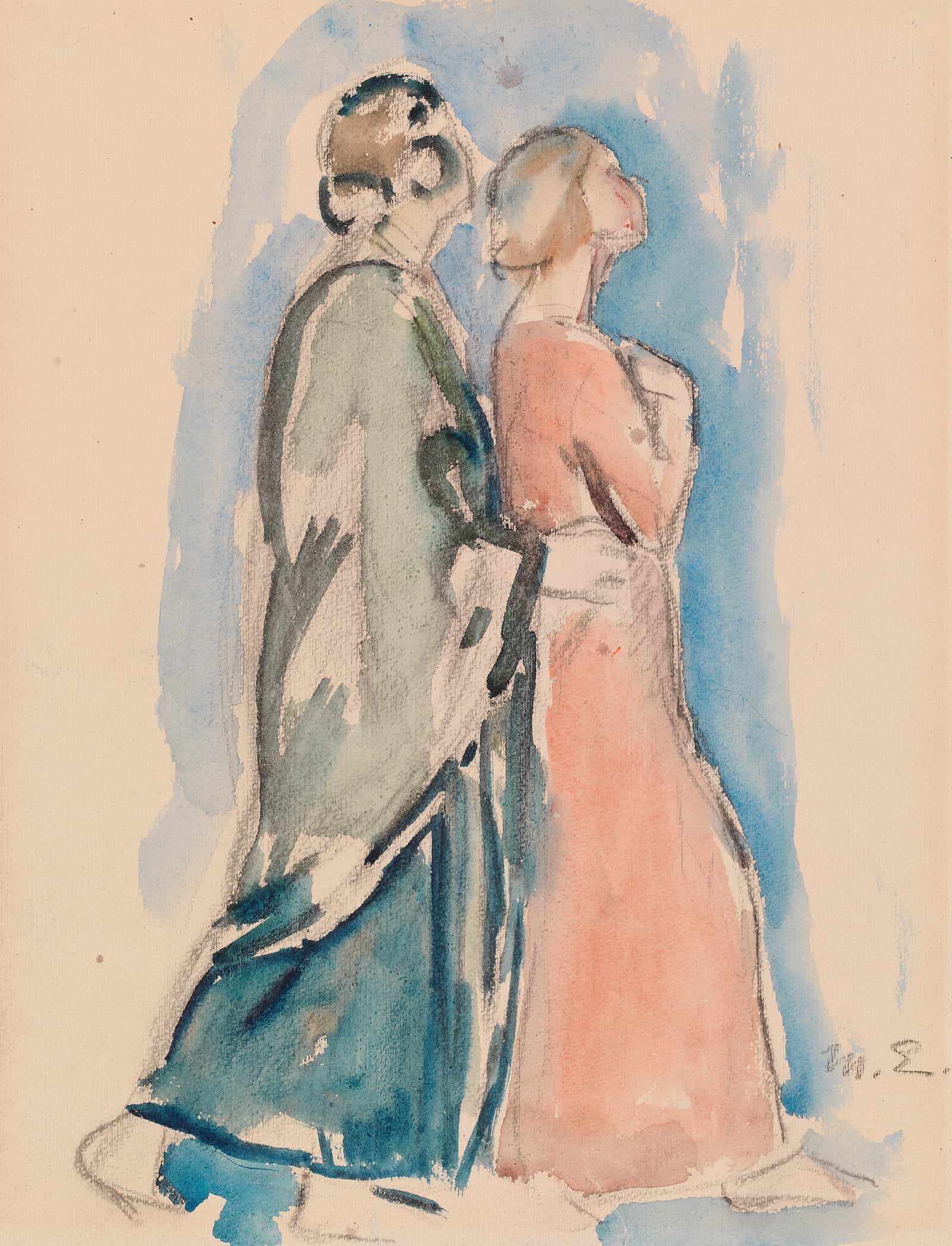 Sketch For The Stained Glass Window Christus Resurrexit In Pori Church  by Magnus Enckell