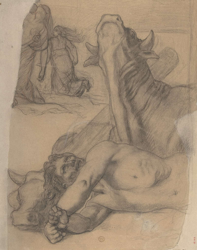 Sketch For War Painting In The Museum Of Picardy At Amiens by Pierre Puvis De Chavannes
