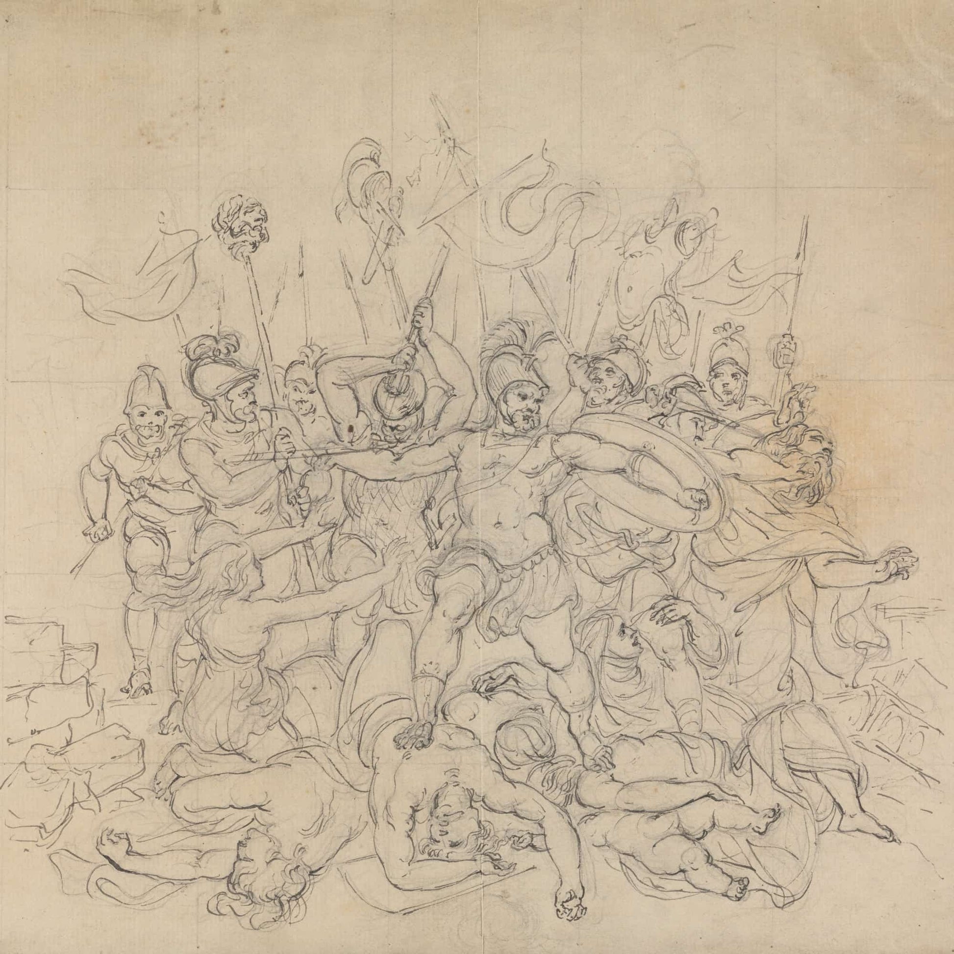 Sketch Of A Battle Sceene From Shakespeares Play Titus Andronicus by Robert Smirke