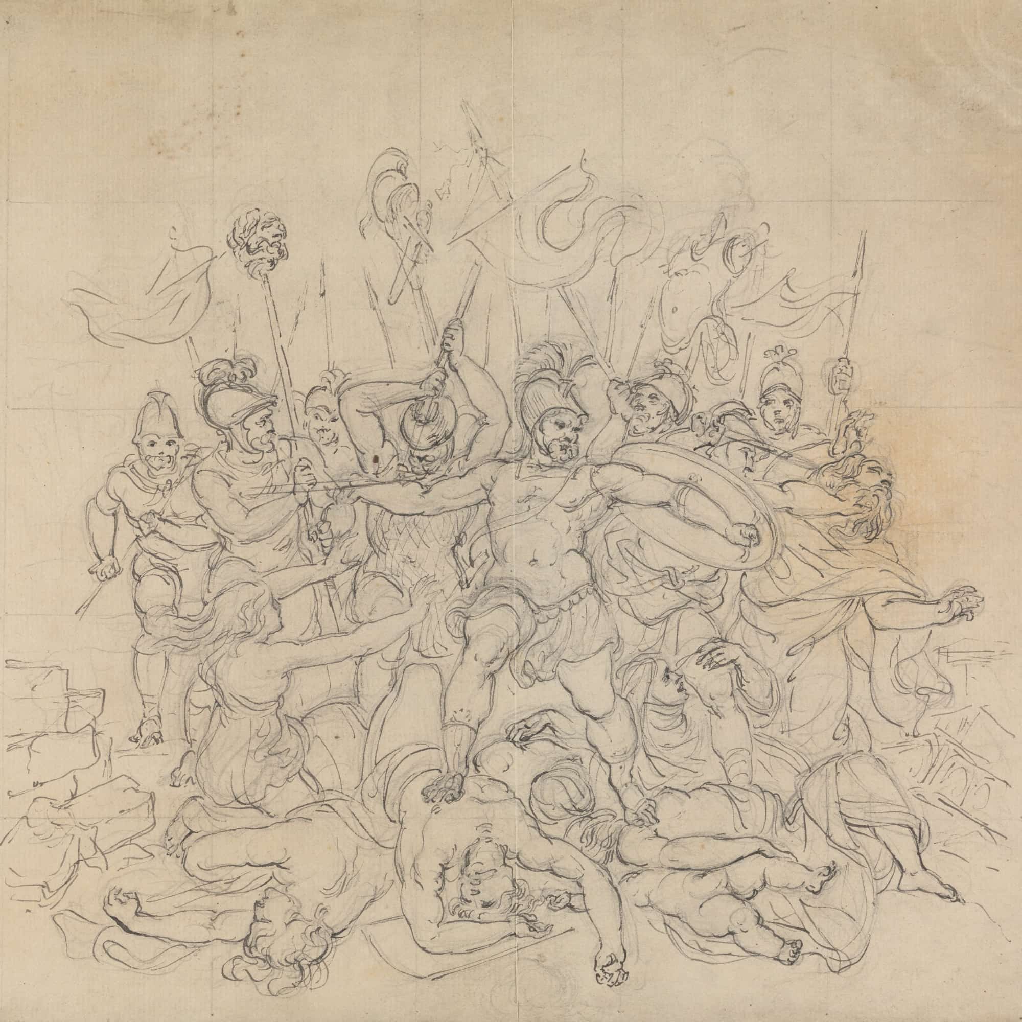 Sketch Of A Battle Sceene From Shakespeares Play Titus Andronicus by Robert Smirke