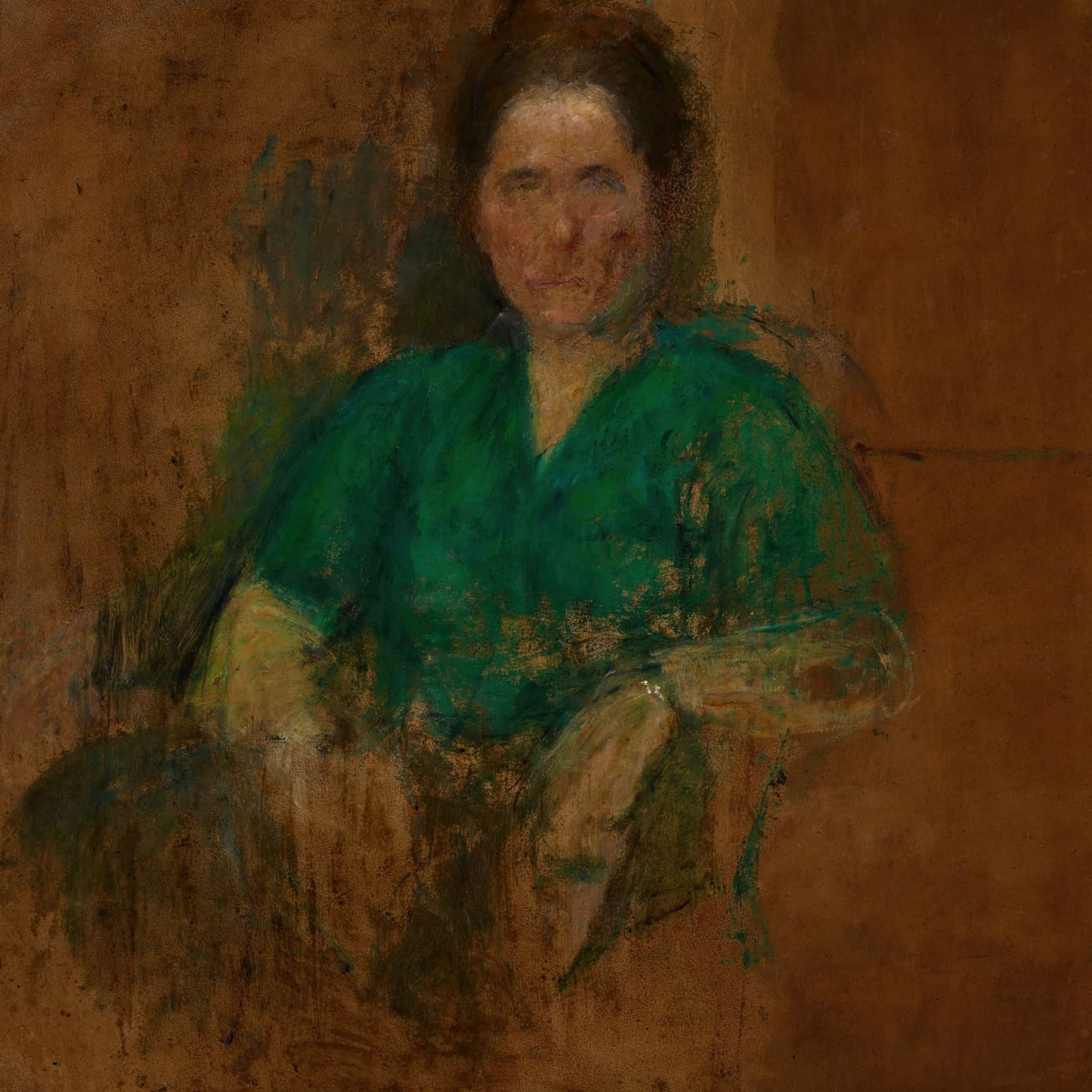 Sketch Of A Female Figure by Olga Boznanska